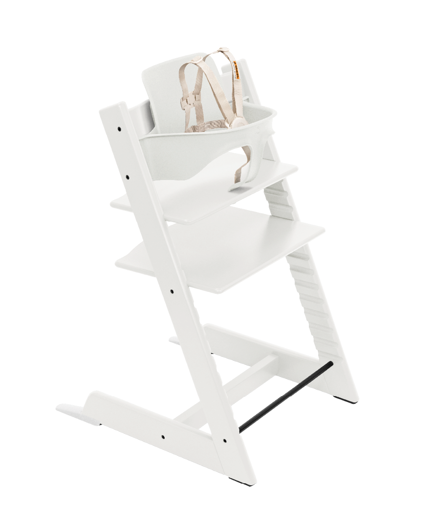 STOKKE TRIPP TRAPP 白 Stokke Tripp Trapp High Chair and Newborn Set with Tray - 2Modern