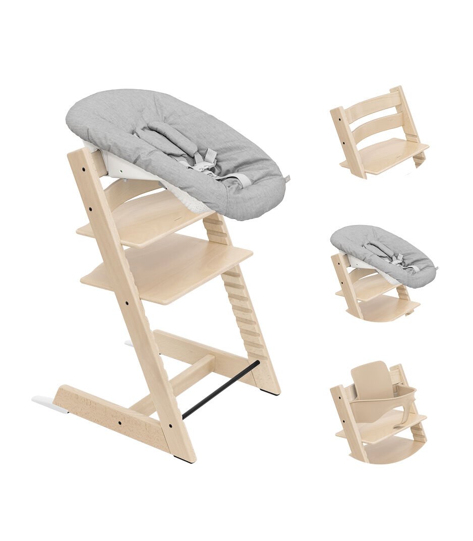 Tripp Trapp® Natural. High chair bundle including Chair, Baby Set and Newborn Set. EMEA variant. galery image 1