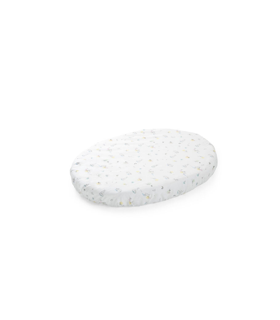 Stokke&reg; Sleepi&trade; Mini Fitted Sheet. Soft Rabbit. Bottom side.