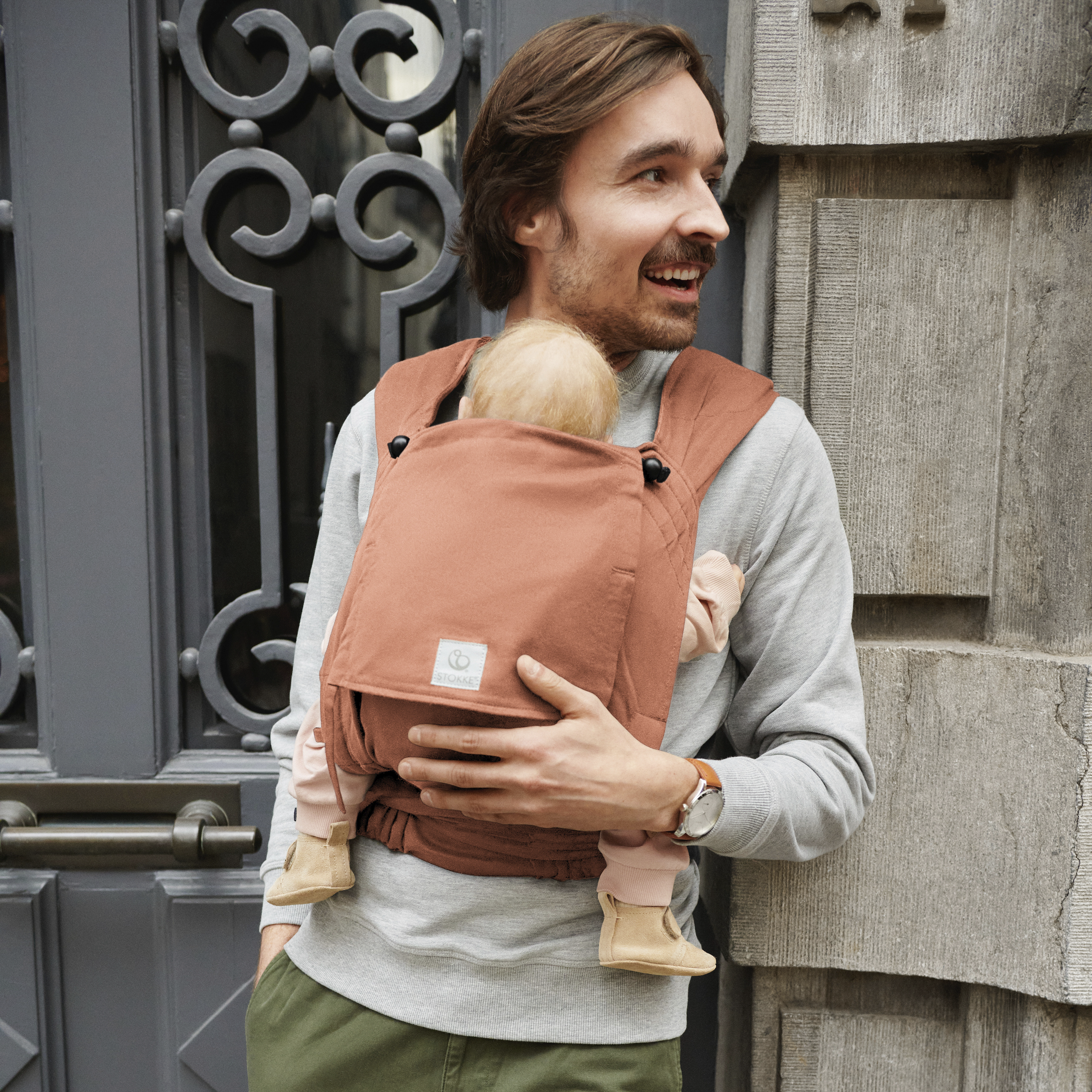 Stokke® Limas™ Bärsele - bärsele för nyfödda, Terracotta, mainview galleribild 2