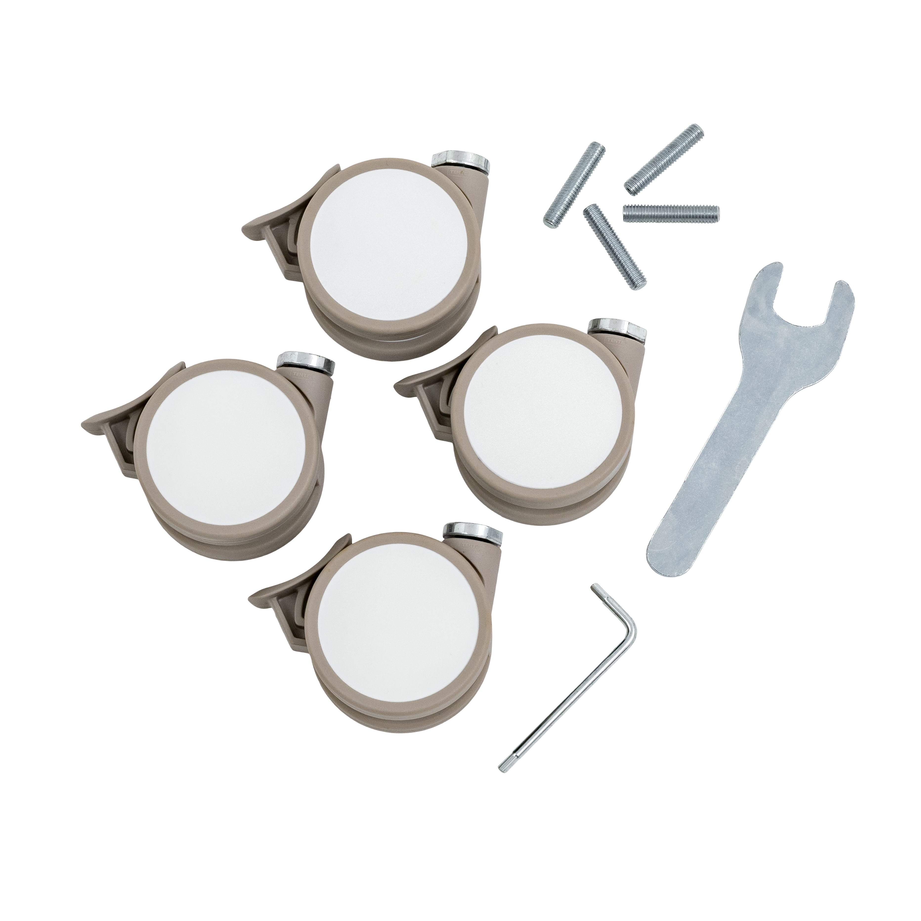Nighti" Wheel set. Beige/White. galery image 1