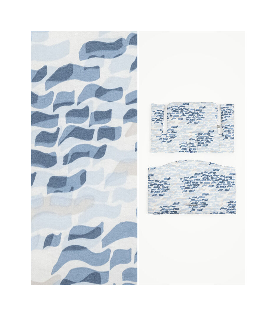 Tripp Trapp®, White, Waves Blue Cushion + Tray, mainview