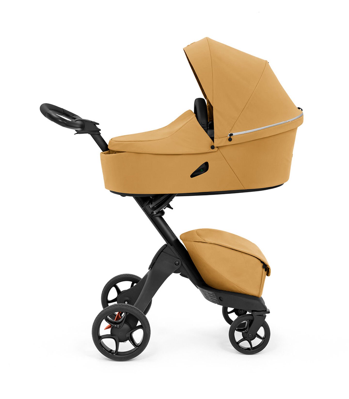 Stokke® Xplory® X Golden Yellow Stroller with Carry Cot. view 2