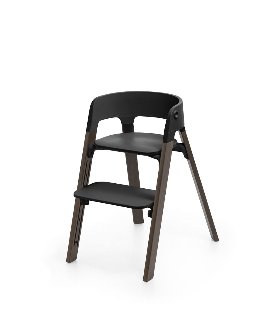 Stokke® Steps™ Chair. Warm Brown/Black. Footrest position 3. galery image 16