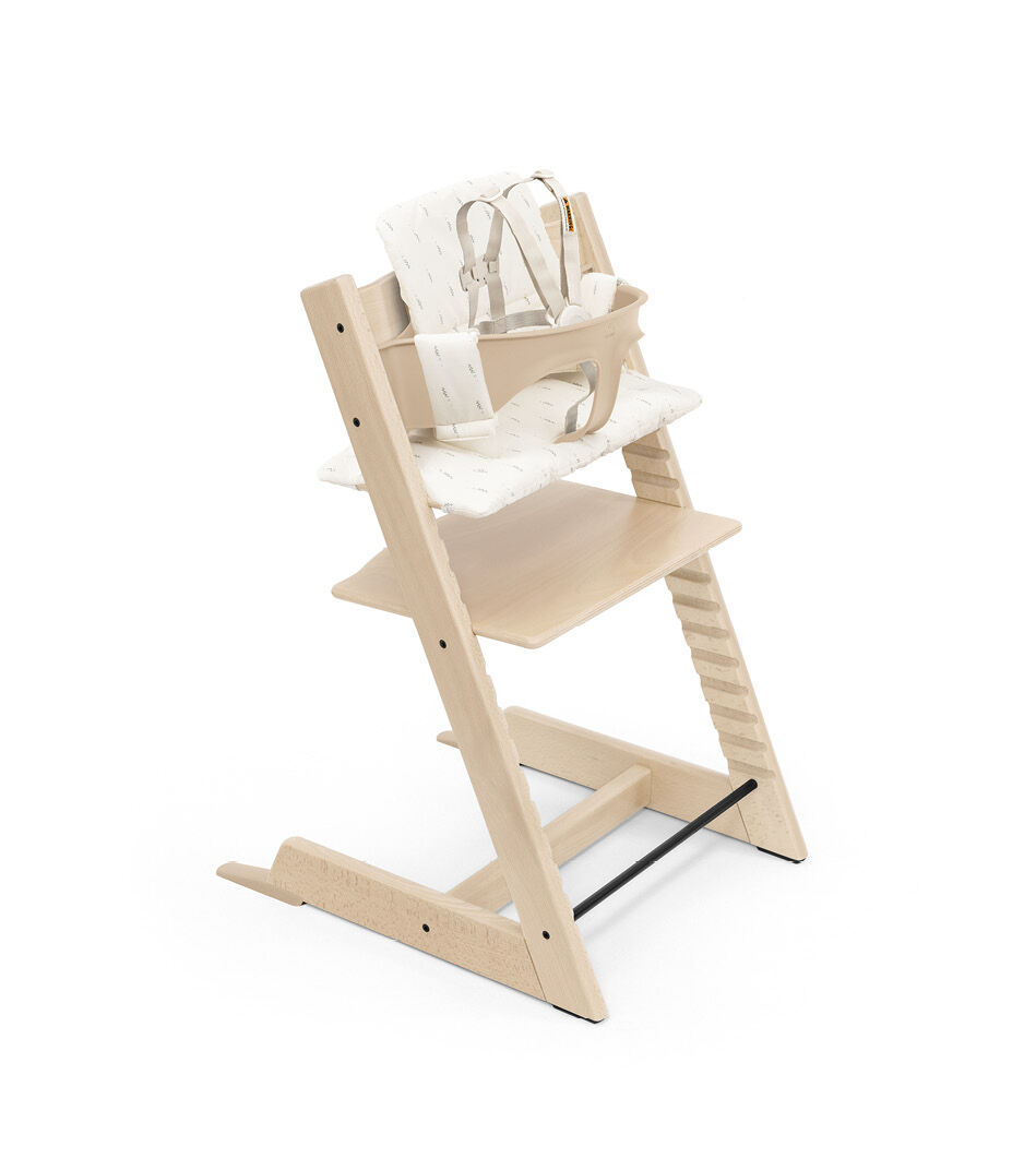 Tripp Trapp® chair Natural with Baby Set2 and Classic Cushion Wheat Cream. US variant with Harness. galery image 7
