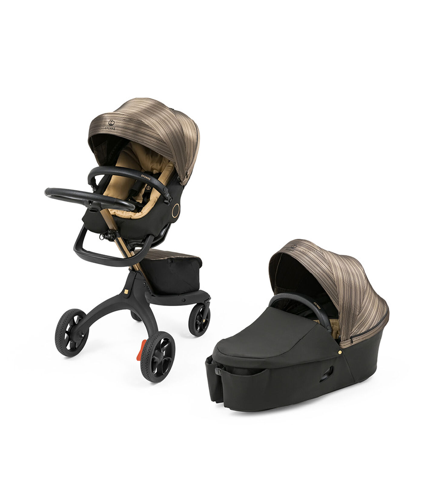 Stokke® Xplory® X Gold bundle. Seat and Carry Cot. Limited Editon view 11