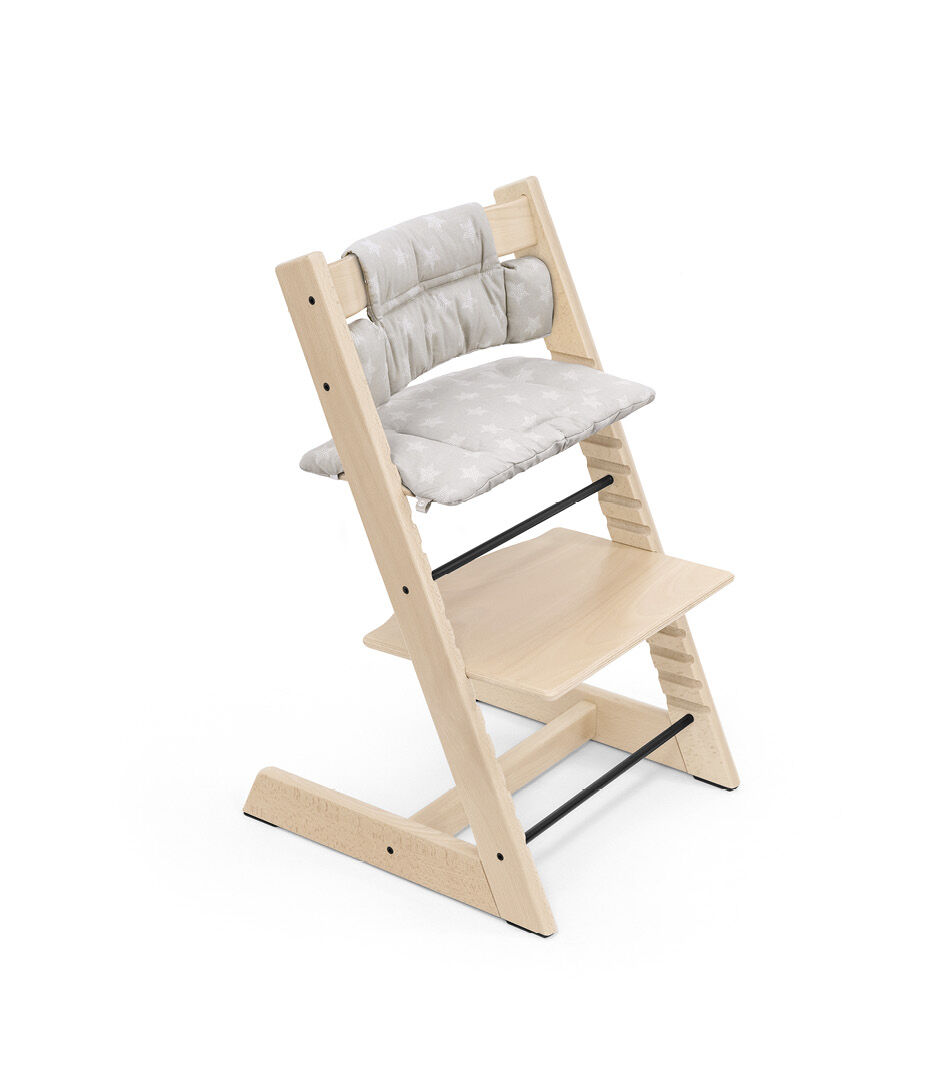 Tripp Trapp® Chair Natural with Classic Cushion Stars Silver. galery image 6