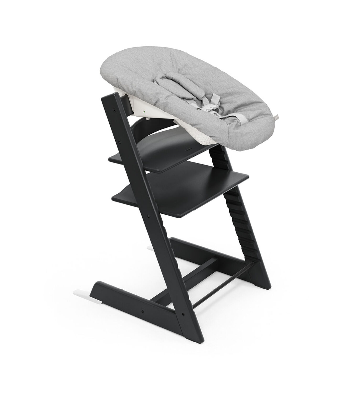 Tripp Trapp® chair Black, with Newborn Set, Active. view 9
