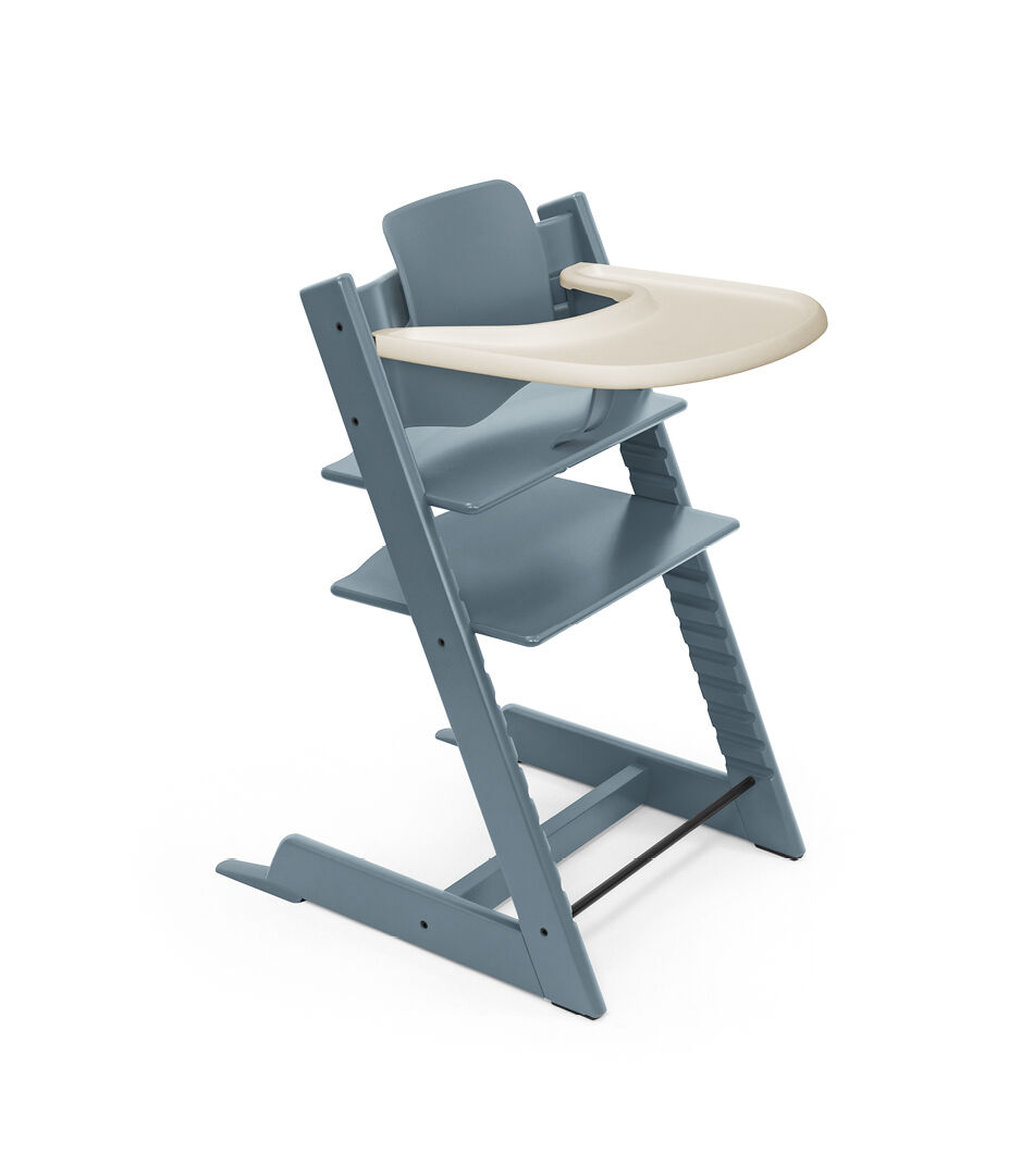 Tripp Trapp® high chair Fjord Blue, with Baby Set. Stokke® Tray Vanilla White. galery image 13
