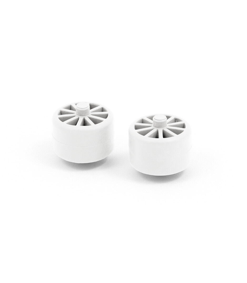 Stokke® Nomi® Chair anti-tilt wheels. White. Spareparts