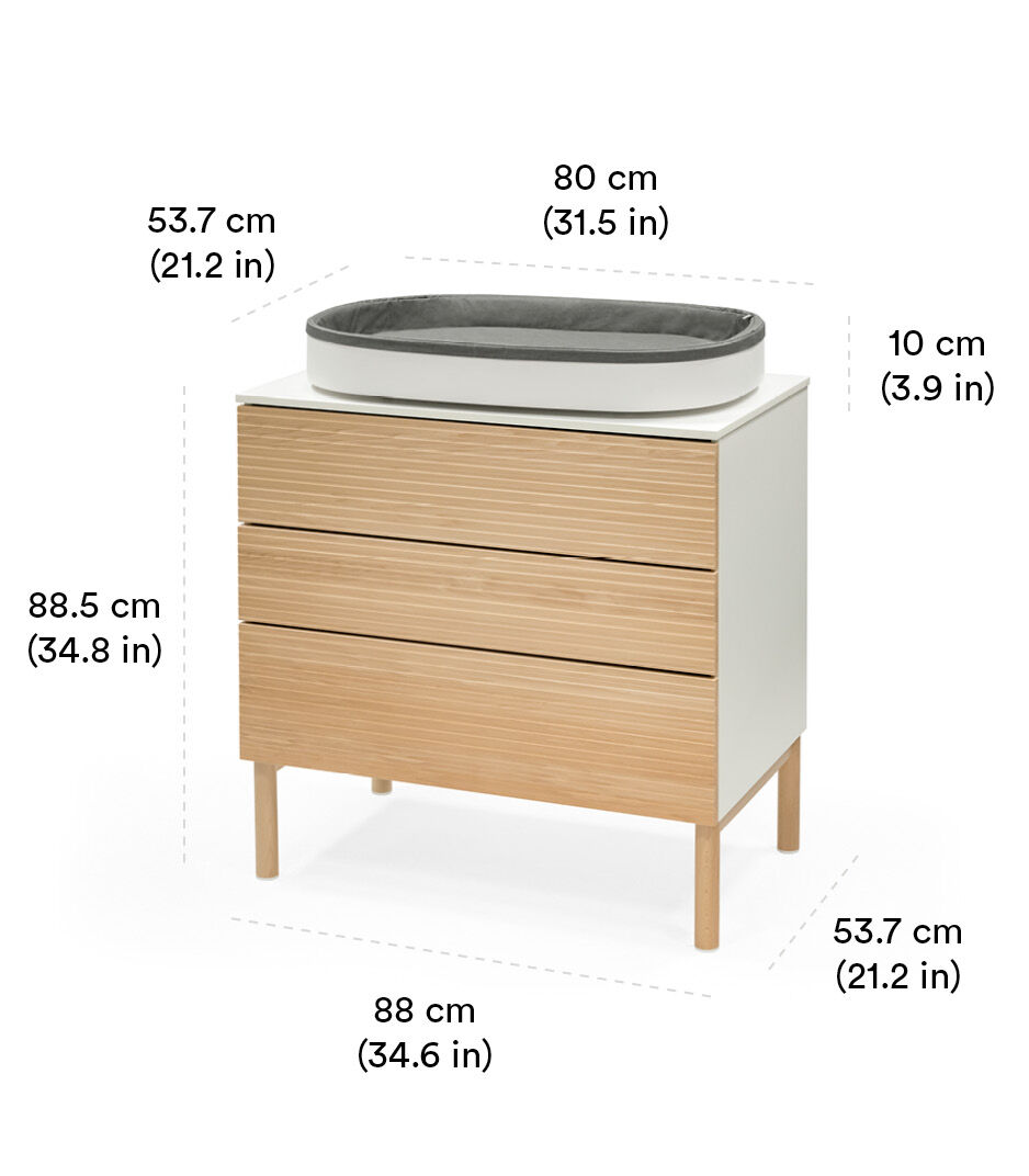 Table à langer et commode avec coussin Ensemble Stokke® Sleepi™