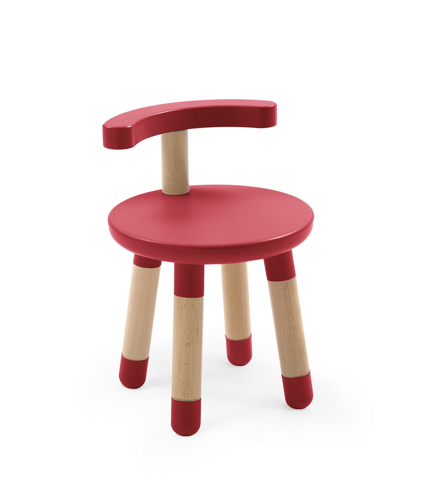 Stokke™ MuTable™ Chair Cherry with leg extension. view 2