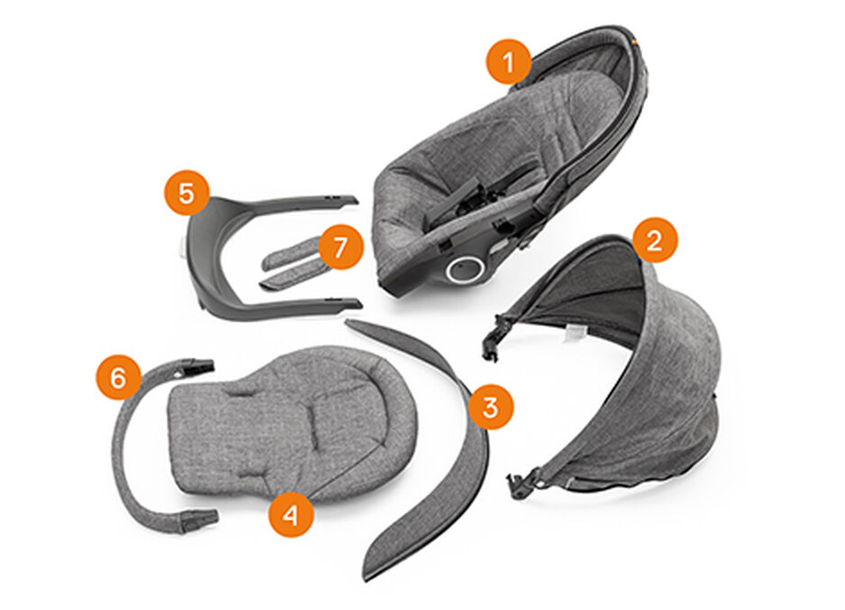 Stokke® Stroller Seat Complete. Items included. view 1