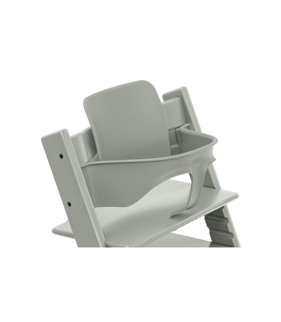Tripp Trapp® chair Glacier Green with Baby Set. Close-up. view 3