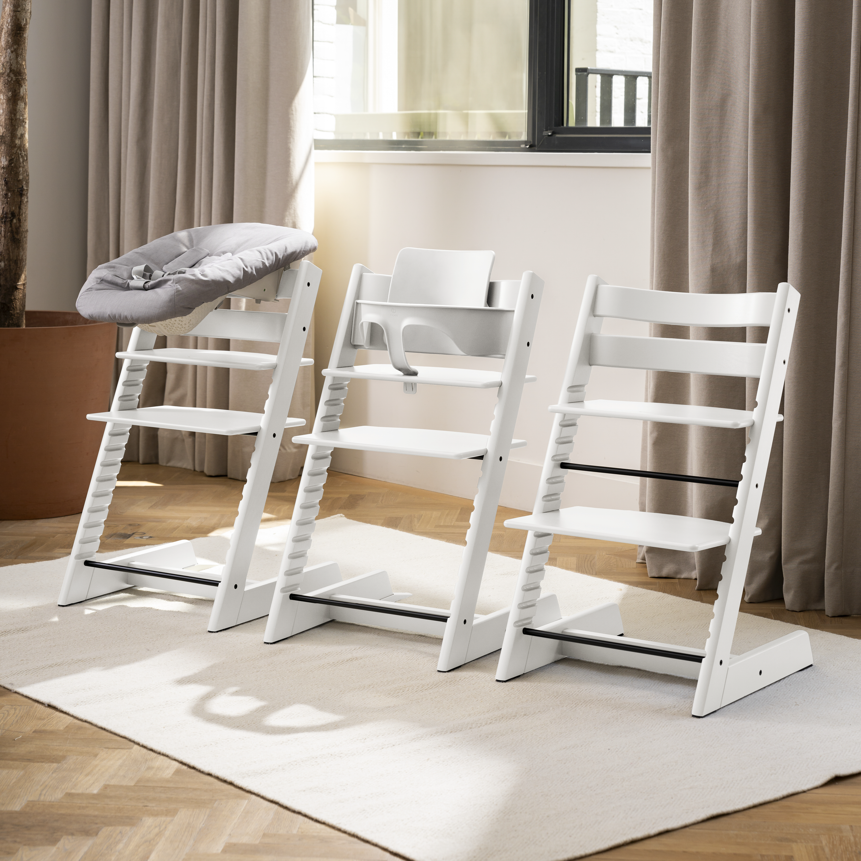 Tripp Trapp® Chair - Beech, White, mainview galery image 6
