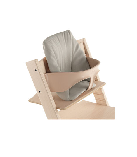 Oilcloth set seat cushion made of coated cotton for the Tripp Trapp high chair grey Combs