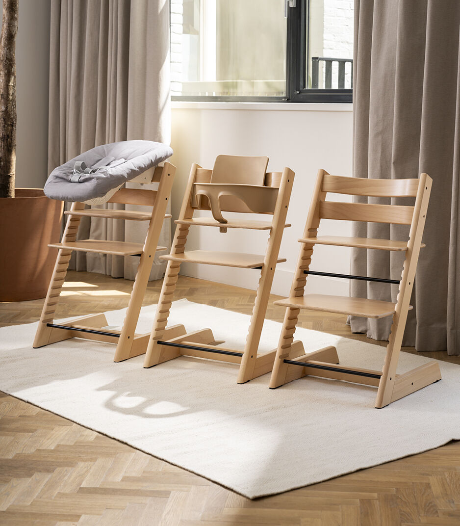 Tripp Trapp® stoel met Baby Set en Tripp Trapp® Newborn Set