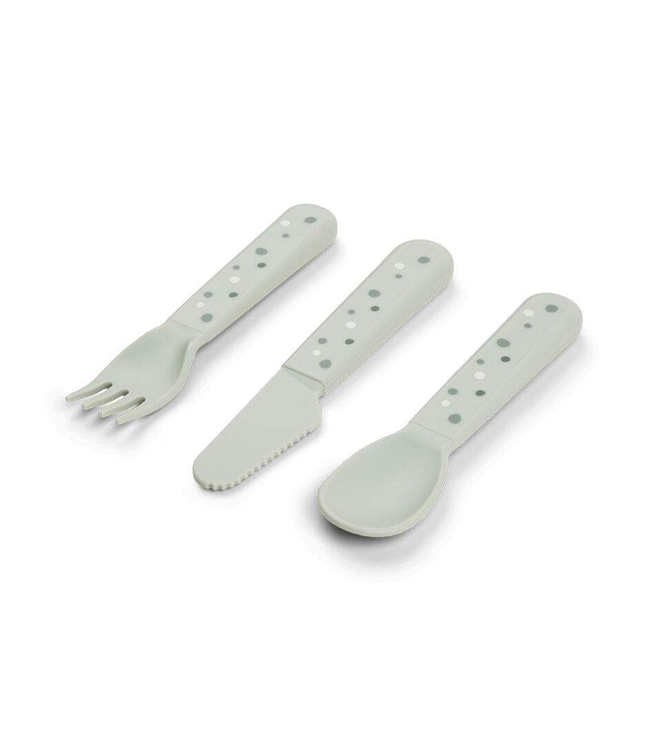 Foodie cutlery set - Happy dots - Green.  galery image 4