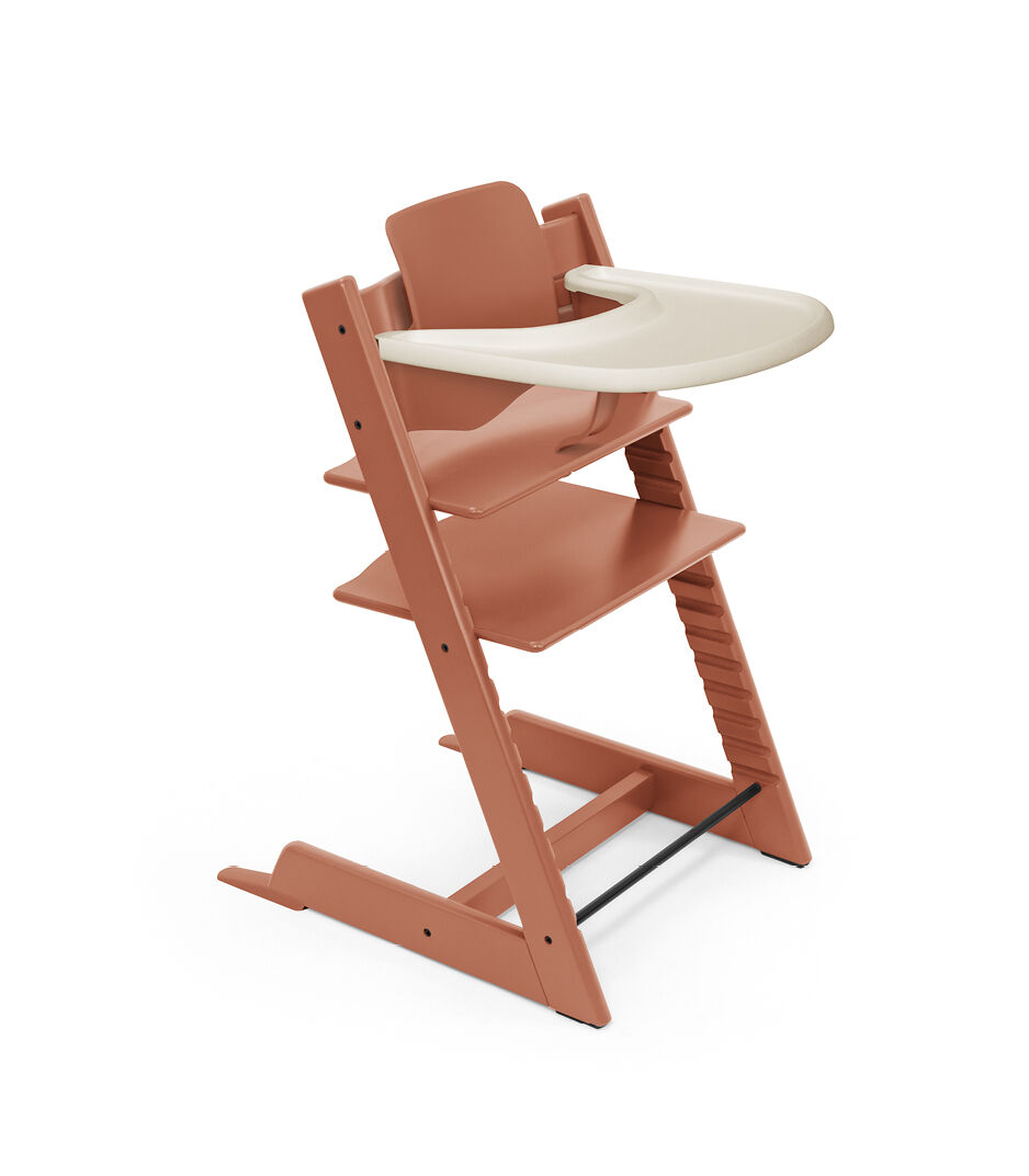 Tripp Trapp® high chair Terracotta, with Baby Set. Stokke® Tray Vanilla White. galery image 45