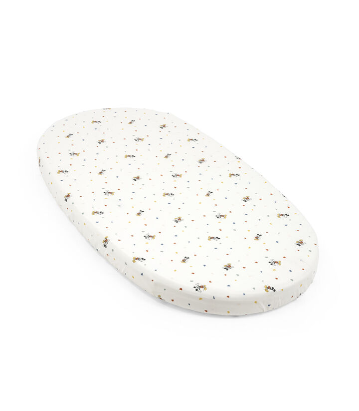 Stokke® Sleepi® Bed Mattress. Fitted Sheet, Disney Mickey Celebration. Limited Edition. view 1