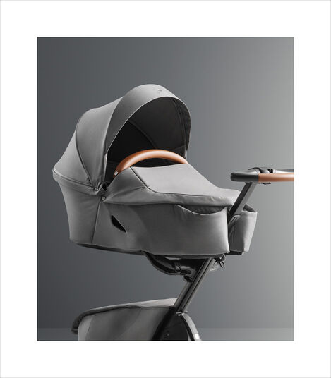 Stokke® Xplory® X Modern Grey (Carry Cot) and Rich Black (Seat). Strollers. view 3