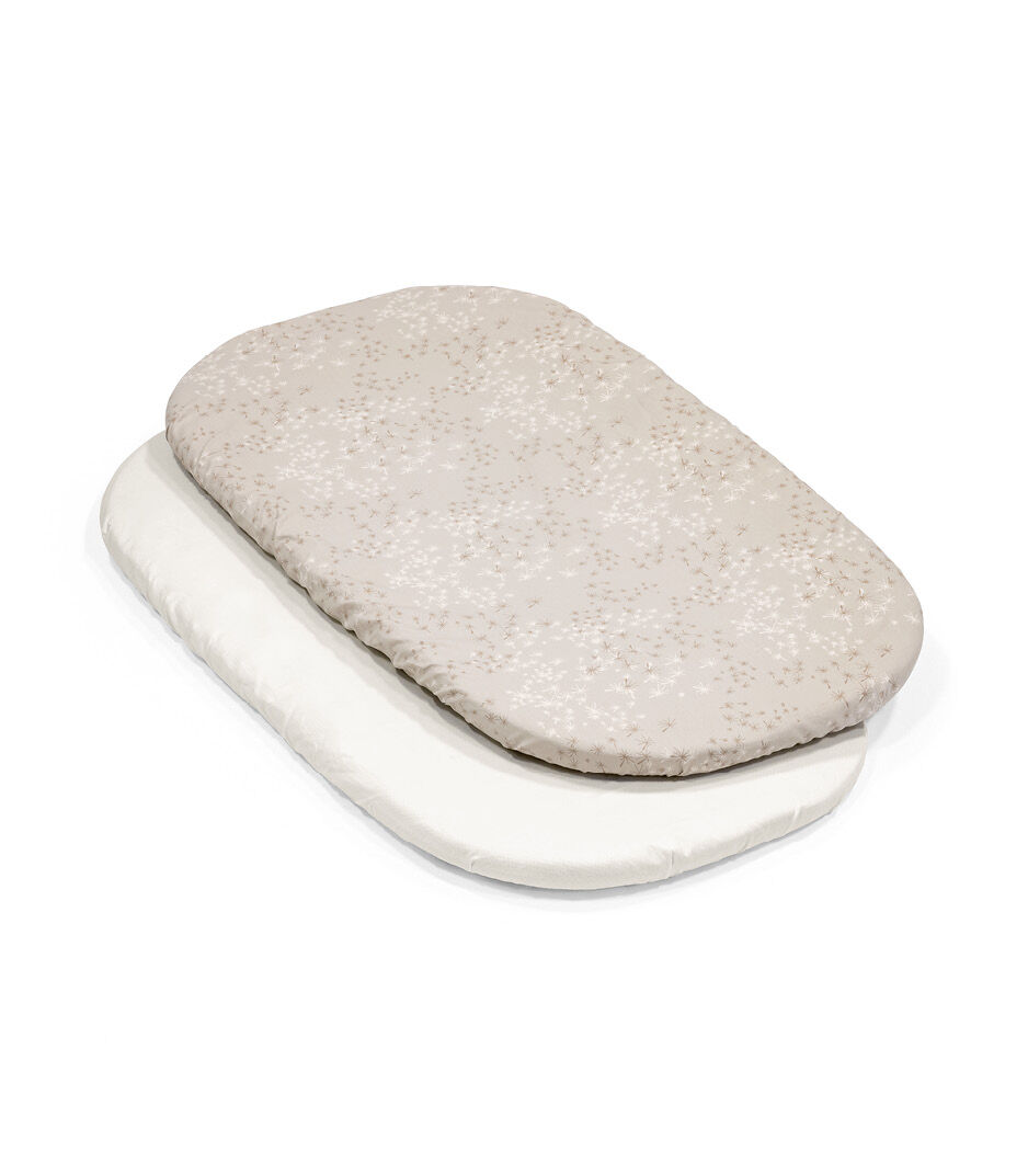 Stokke® Snoozi™ Spannbettlaken OCS, Dandelion Beige / Vanilla Cream, mainview