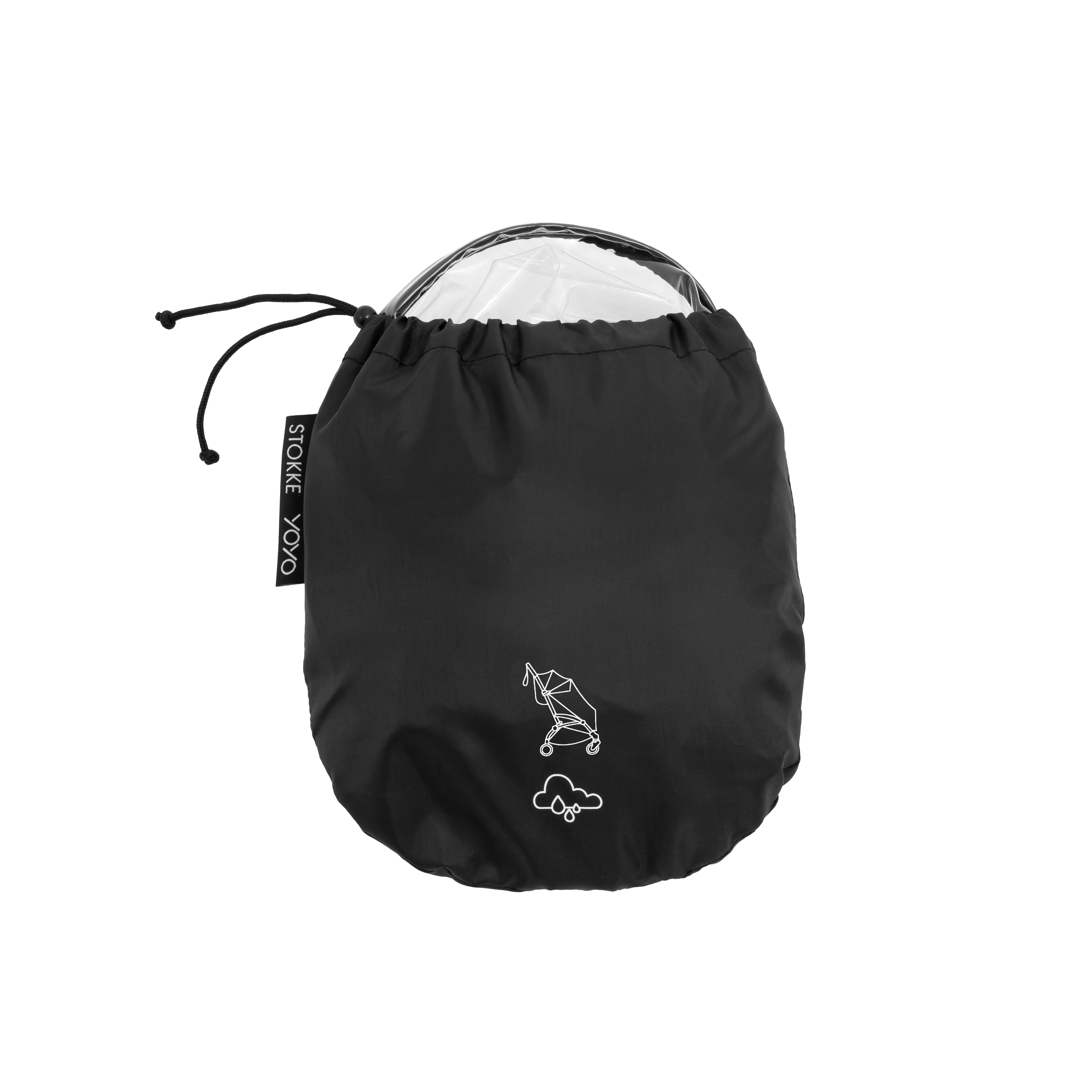 YOYO® regenhoes voor reiswieg, Zwart, mainview galerijafbeelding 3