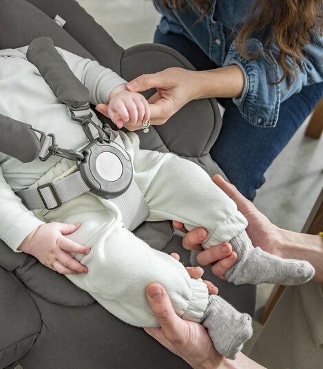 Stokke® Steps™ Wippe Herringbone Grey / Gestell in Black, Herringbone Grey / Gestell in Black, mainview view 5
