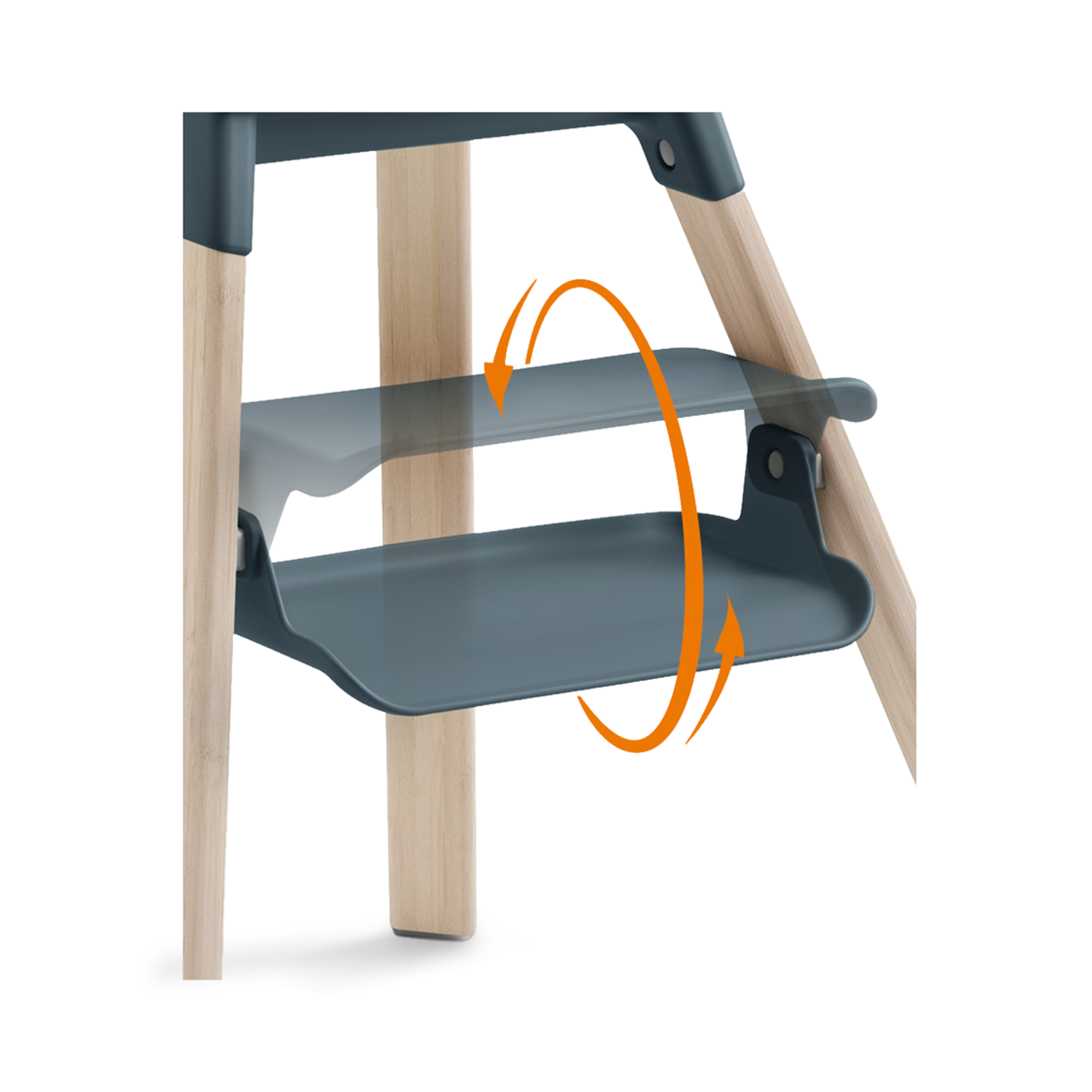 Clikk™ Highchair, Fjord Blue, mainview galery image 7