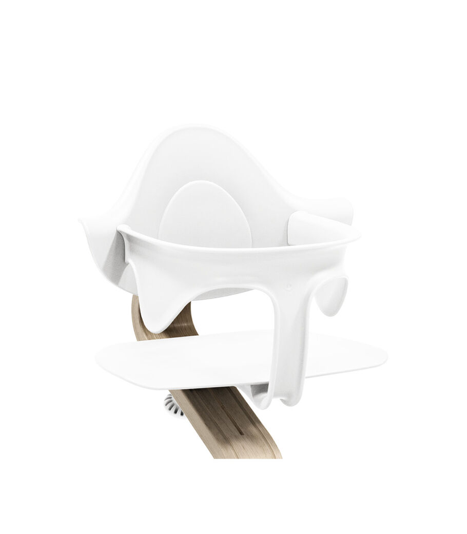 Stokke® Nomi® Chair Natural-White with Baby Set. Close-up. view 45