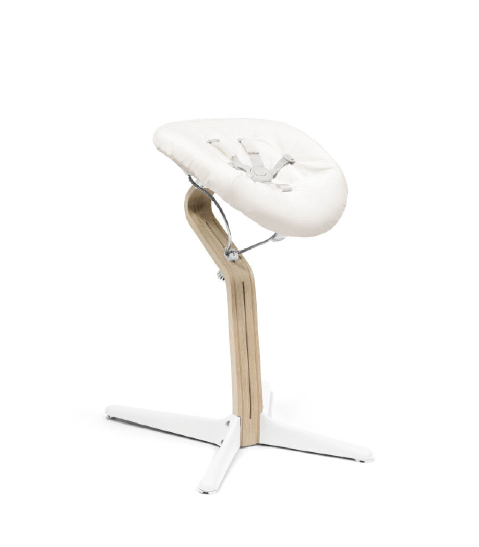 Stokke® Nomi® Chair Natural-White with Newborn Set Sand V1.
