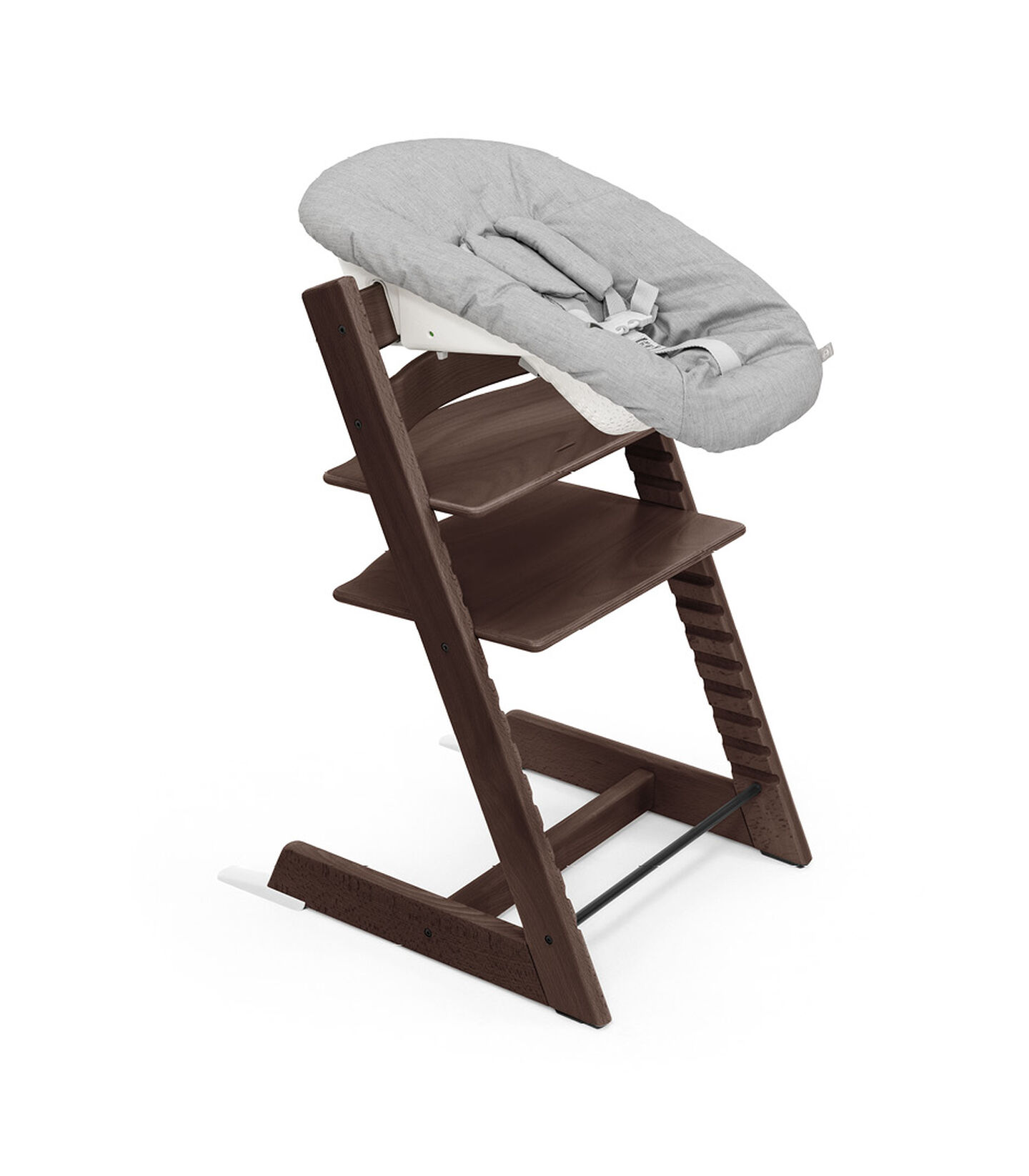 Tripp Trapp® Chair Walnut Brown Newborn Set Grey. view 5