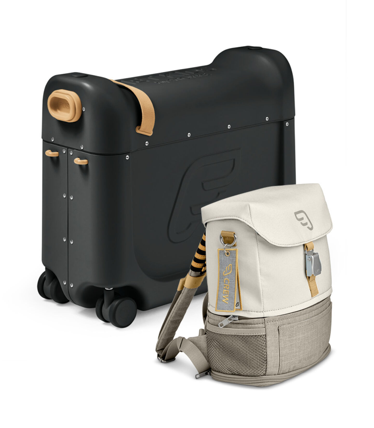 Комплект для путешествий BedBox™ + рюкзак пилота Crew BackPack™ Черный /Белый, Black / White, mainview view 1