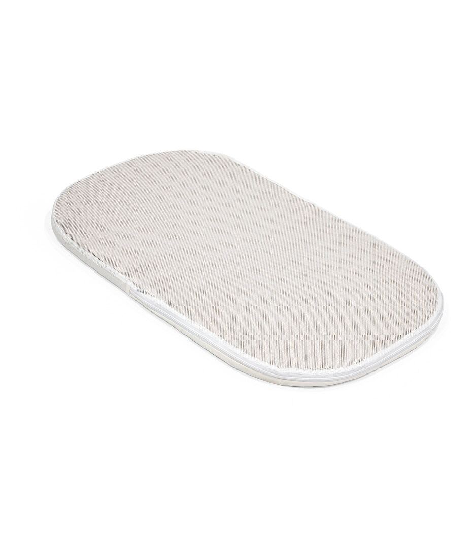 Stokke® Snoozi™ Fitted Sheet Vanilla Cream. Bottom view. US version.