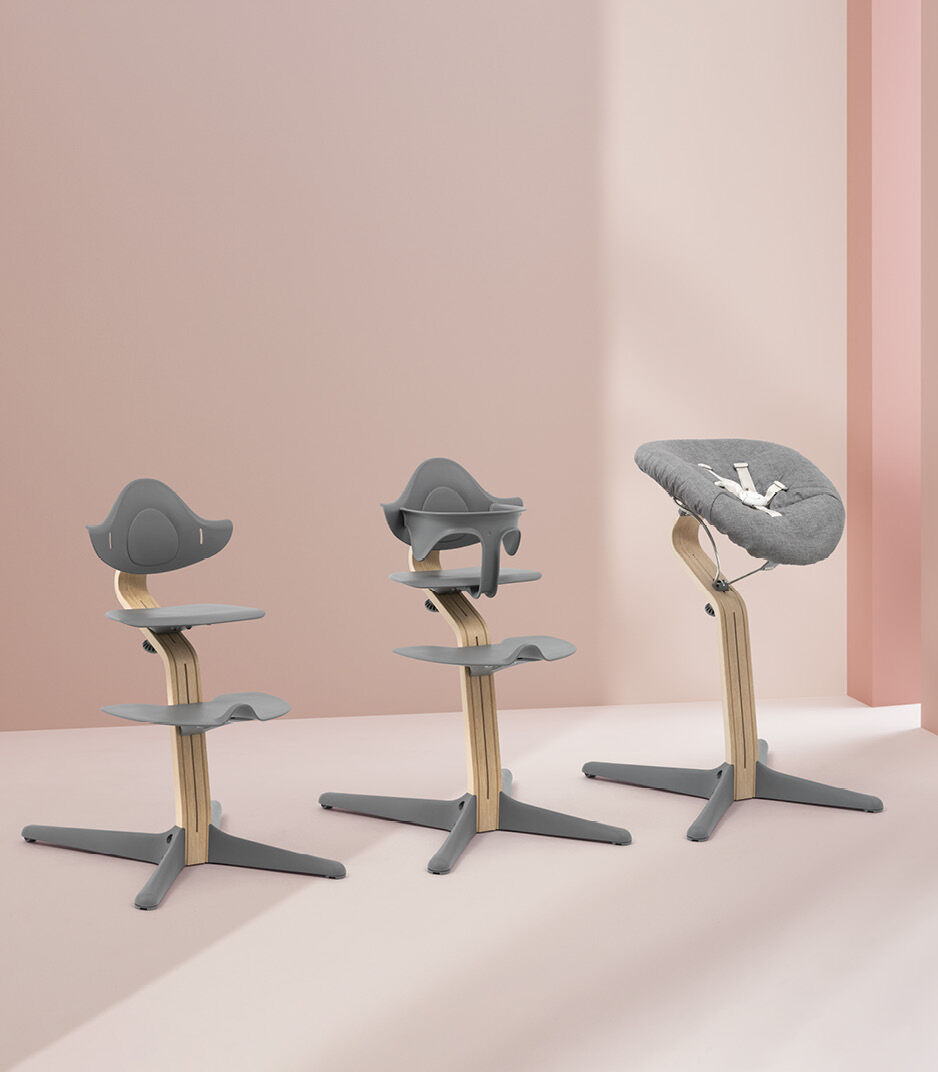 Stokke® Nomi® 成長椅胡桃木支架 灰色座椅, 灰色, mainview