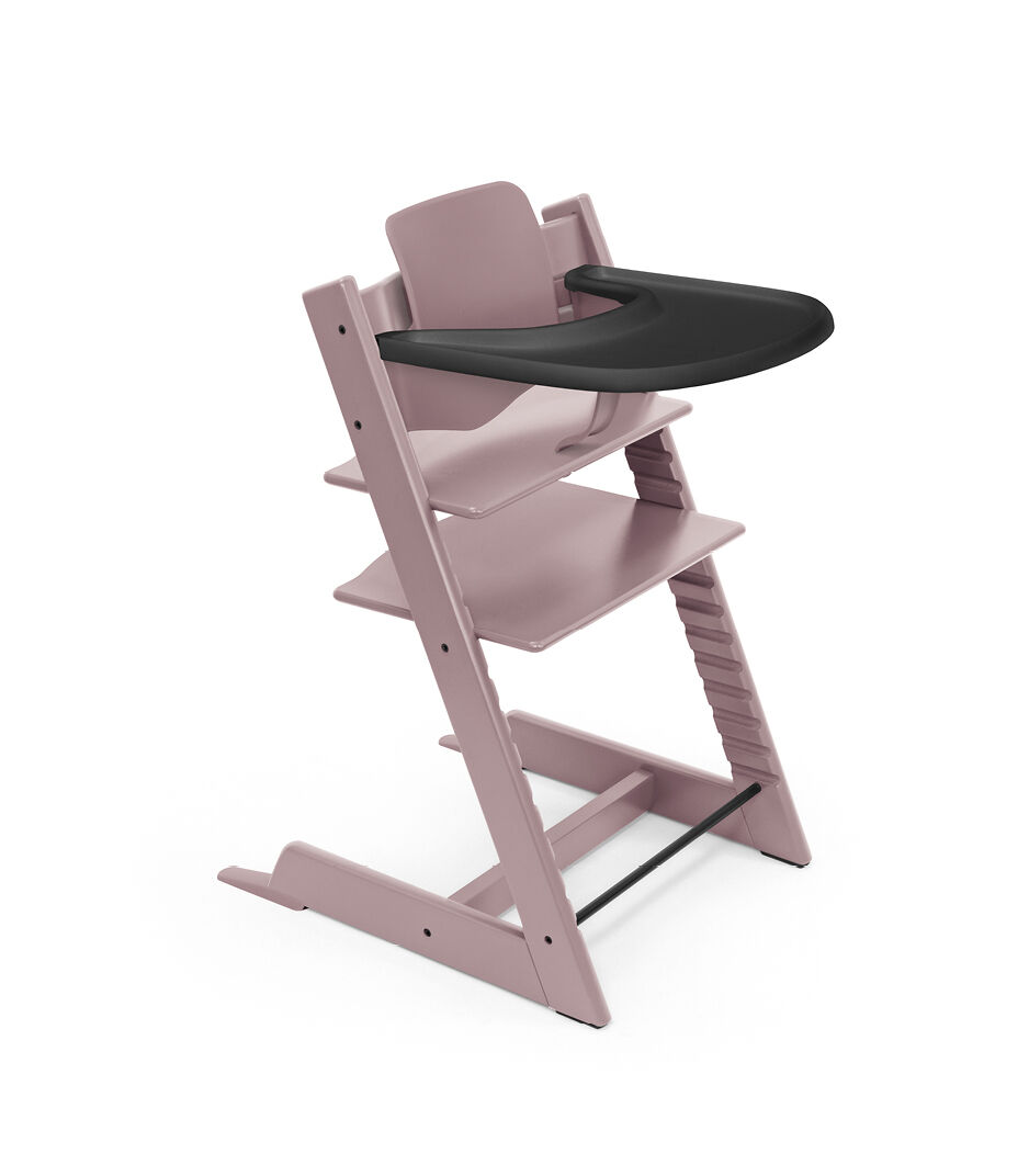 Tripp Trapp® high chair Heather Mauve, with Baby Set. Stokke® Tray Black. galery image 10