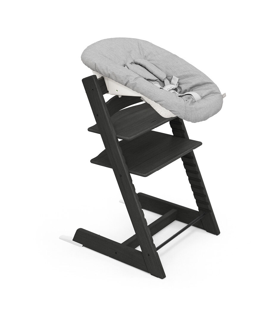 Tripp Trapp® chair Oak Black, with Newborn Set, Active. galery image 8