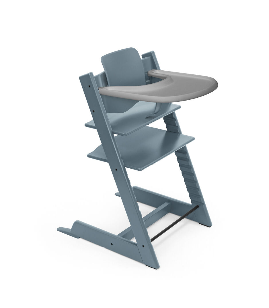 Tripp Trapp® high chair Fjord Blue, with Baby Set. Stokke® Tray Storm Grey. galery image 15
