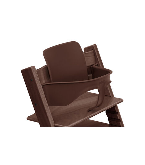 Tripp Trapp® Chair Walnut Brown with Baby Set. Close-up. view 4