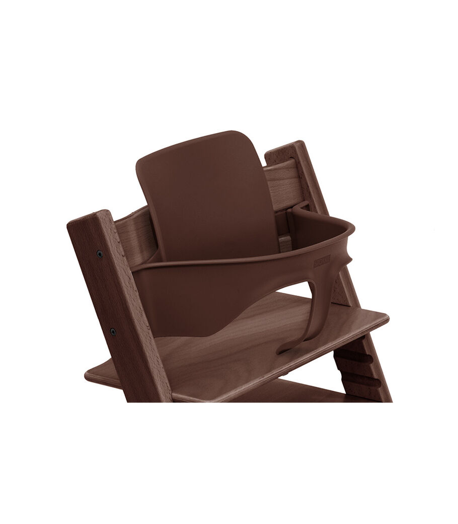 Tripp Trapp® Chair Walnut Brown with Baby Set. Close-up. view 51