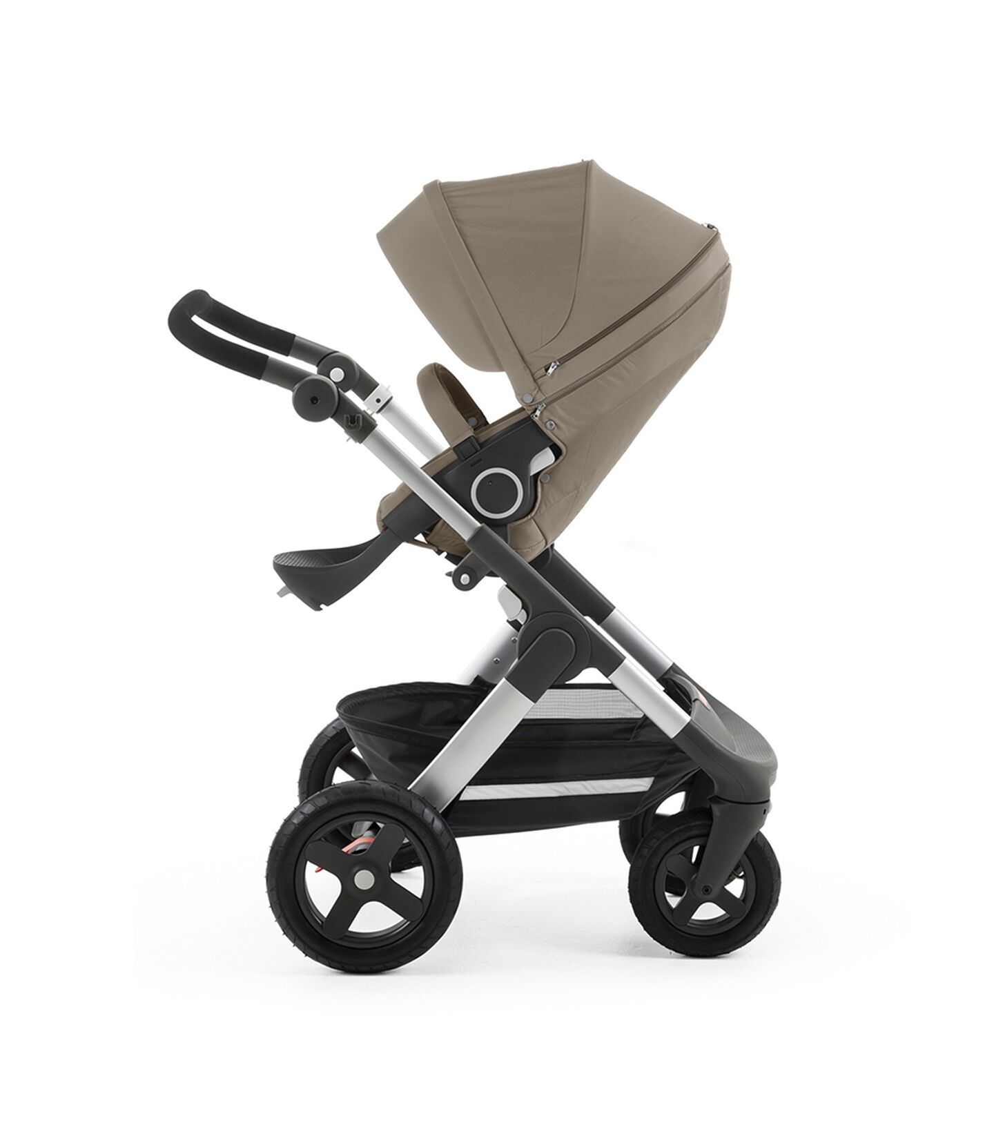 Chassis with Stokke® Stroller Seat, Bown. view 1