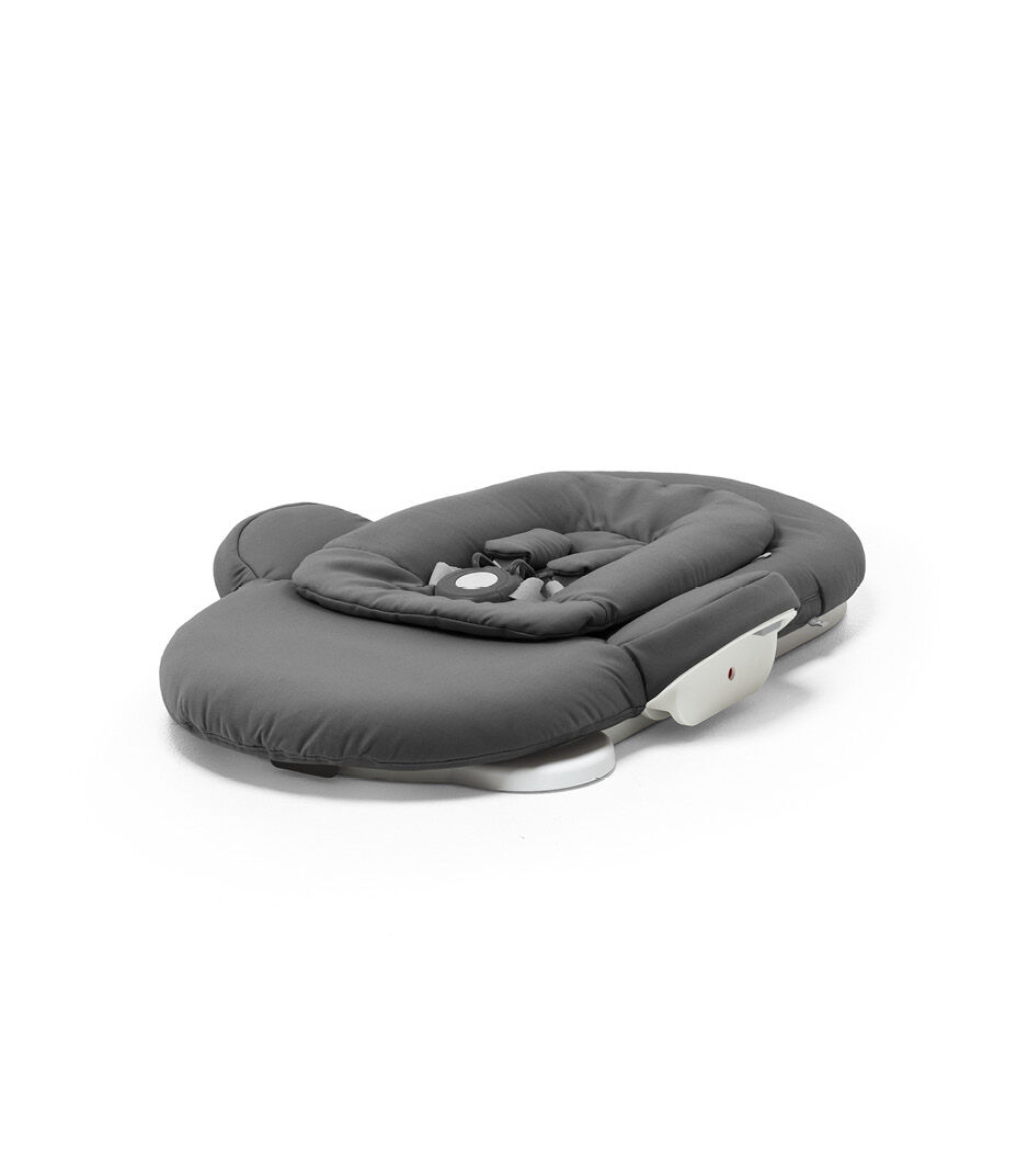 Stokke® Steps™ Bouncer, Herringbone Grey and Black. Folded