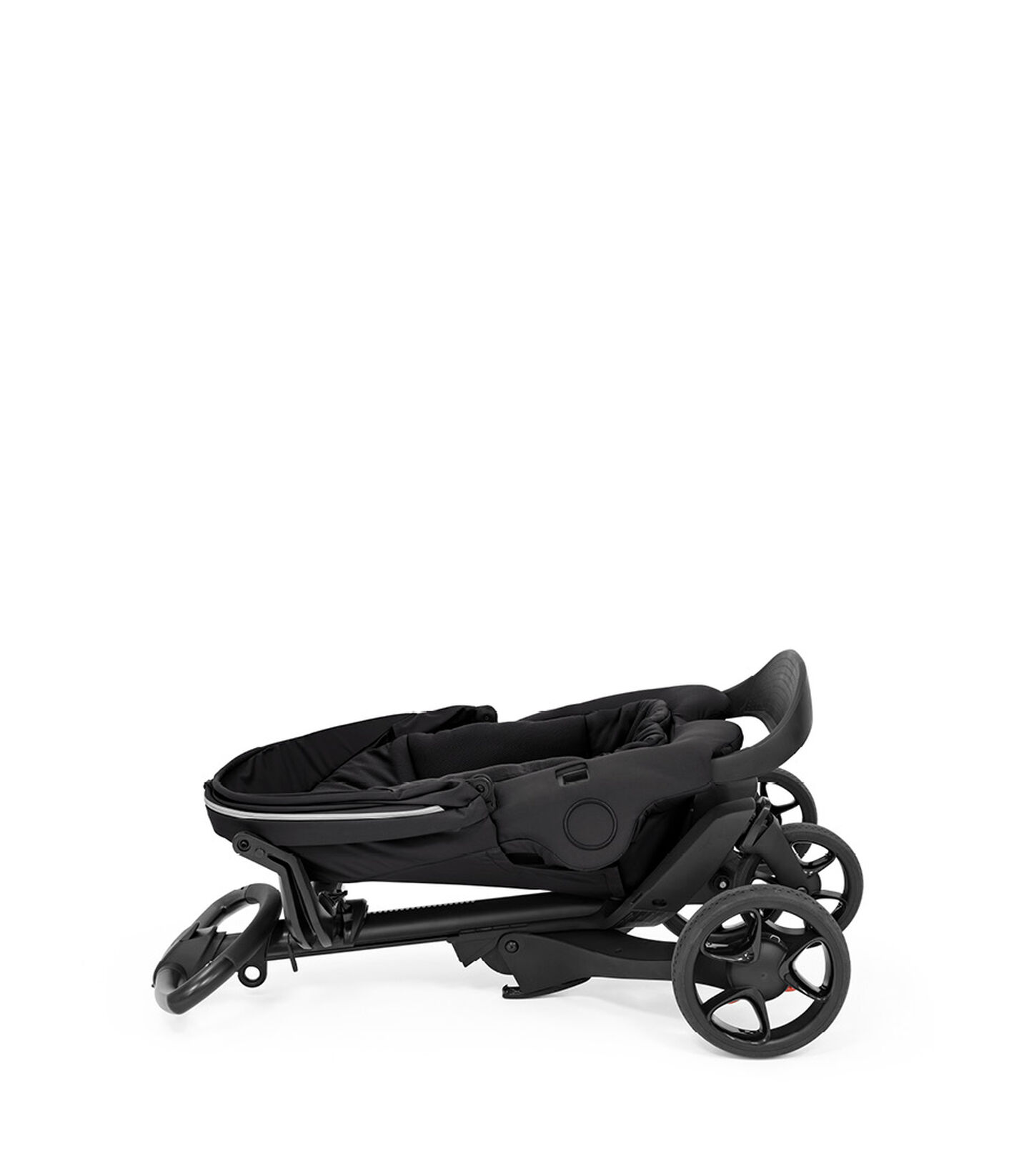 Stokke® Xplory® X Rich Black. Folded Stroller with Seat. view 11