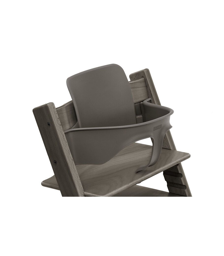Tripp Trapp® Chair Hazy Grey with Baby Set. Close-up. view 49