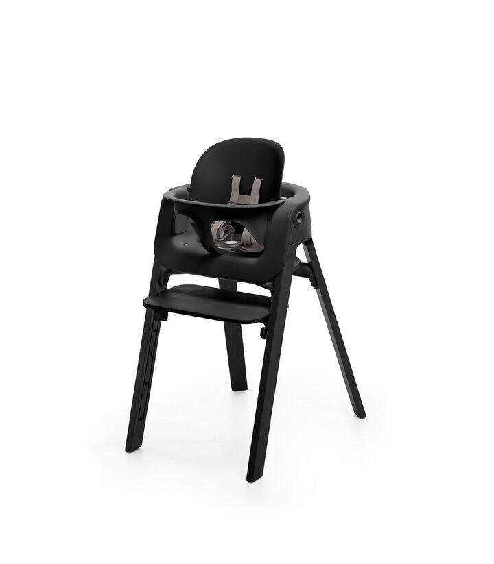 Stokke® Steps™ Beech Black with Baby Set, Black. view 1