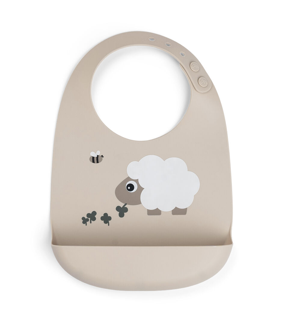Silicone bib - Sheepy - Sand.