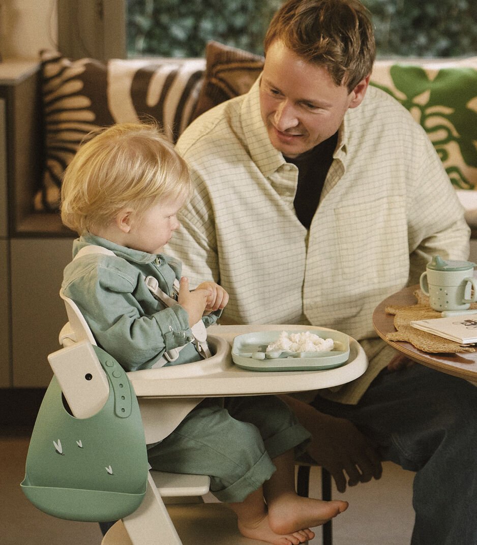 Done by Deer™ Silicone Bib 2-pack Croco - Green, Croco Green, mainview