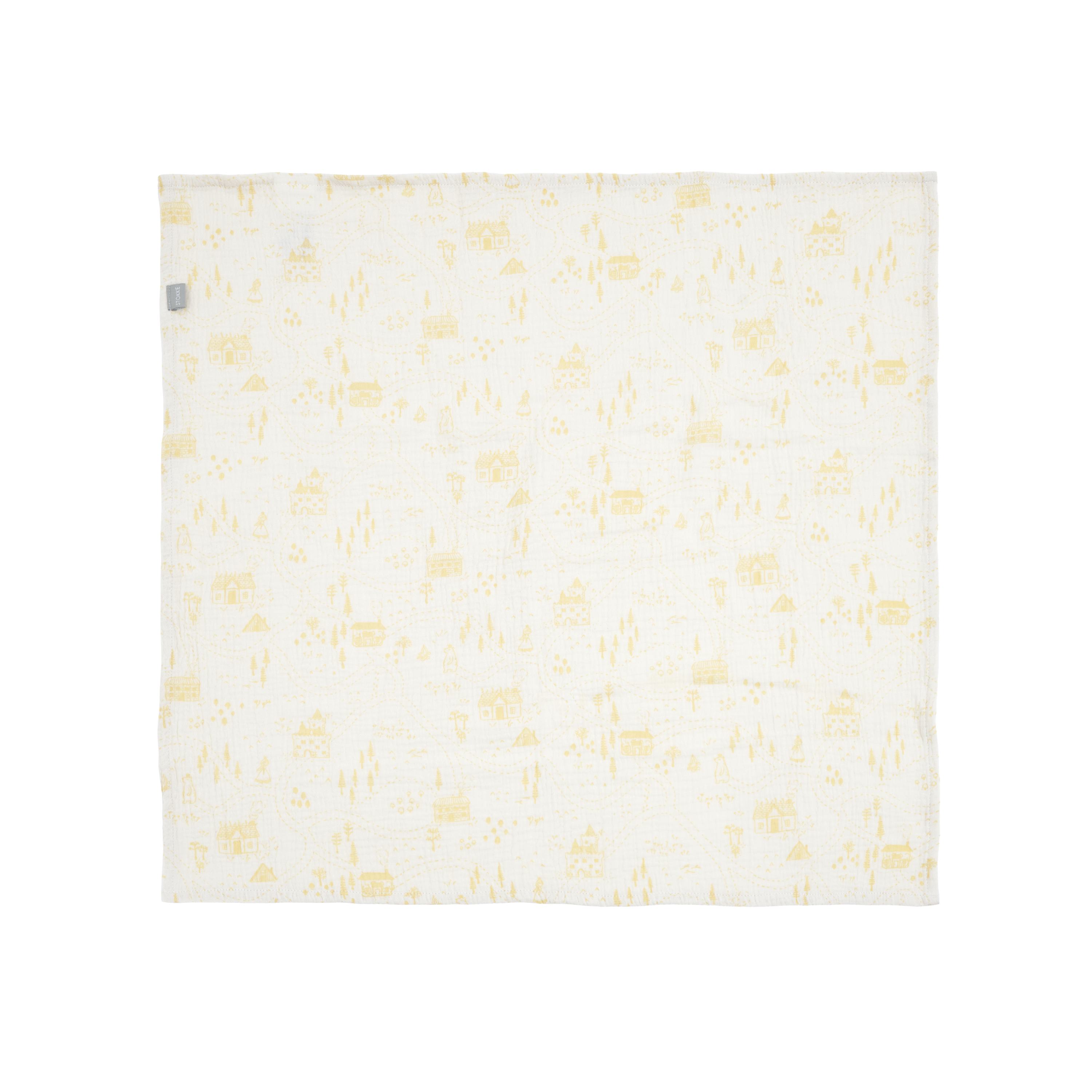 Stokke® Muslin klud 60x60 2 stk., Sunset Yellow Map, mainview billedgalleri 1