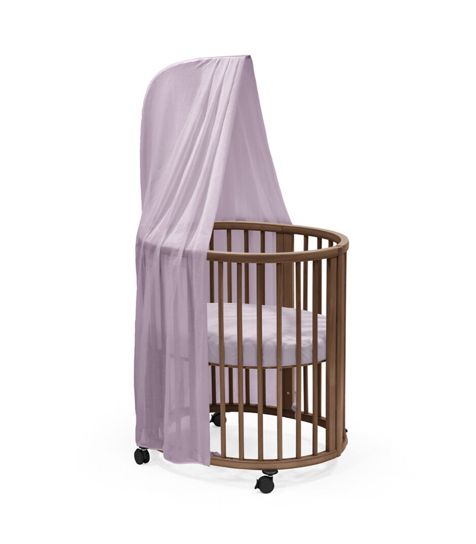 Stokke® Sleepi Mini, Warm Brown. Lavender Fitted Sheet and Canopy. galery image 7