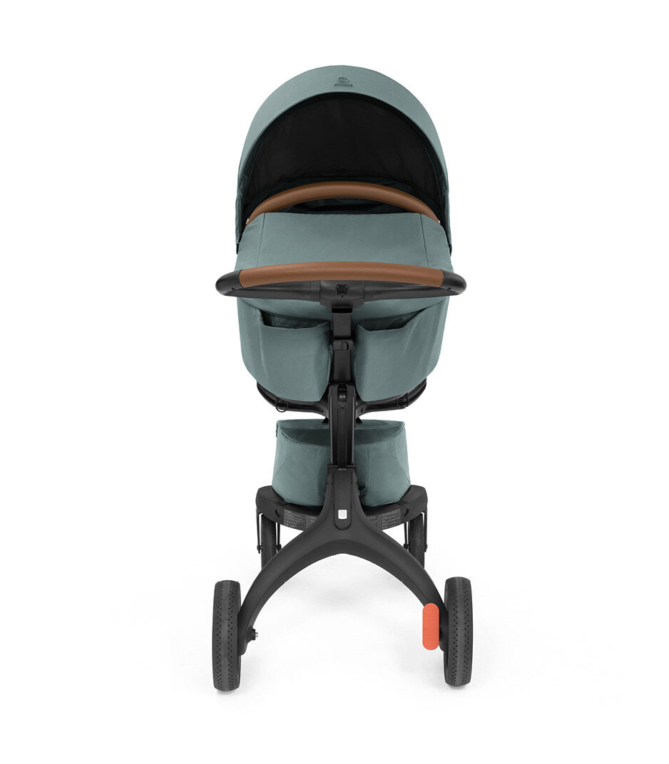 Stokke® Xplory® X Cool Teal. Carry Cot, front.